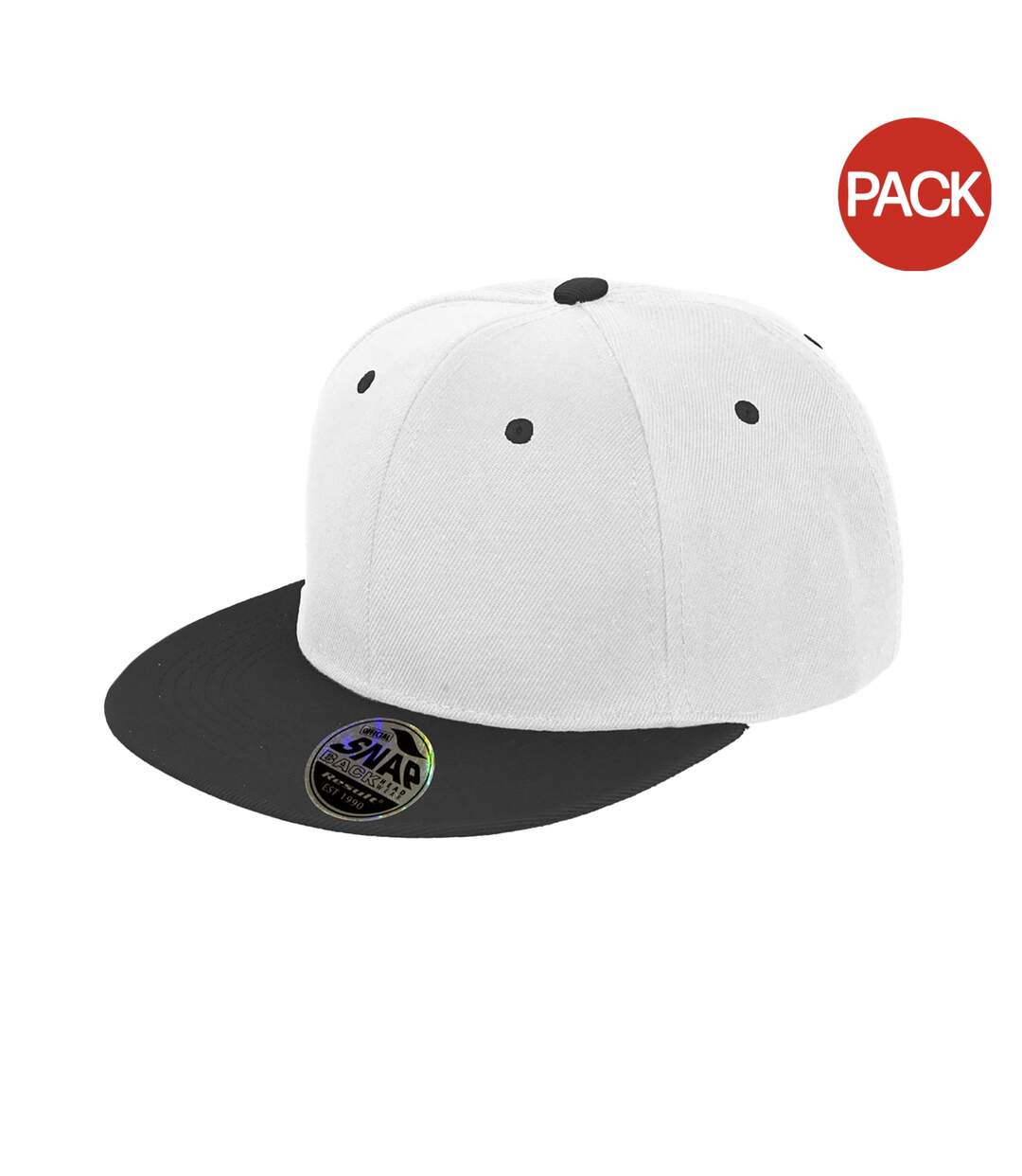 Lot de 2  casquettes bronx adulte blanc/noir Result-1