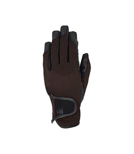 Hy5 Adults Burnham Pro Riding Gloves (Brown)