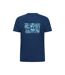 Mens St Ives Printed Organic T-shirt Navy Mountain Warehouse-2