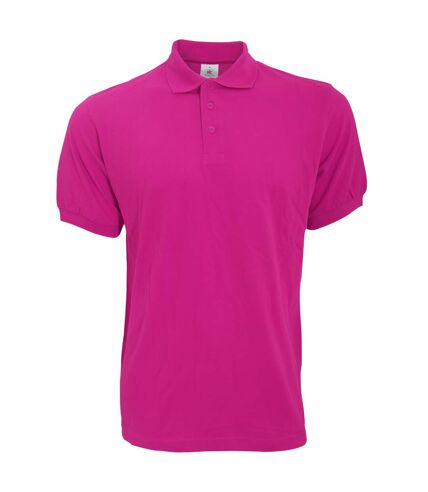 B&C Safran Mens Polo Shirt / Mens Short Sleeve Polo Shirts (Fuchsia) - UTBC103