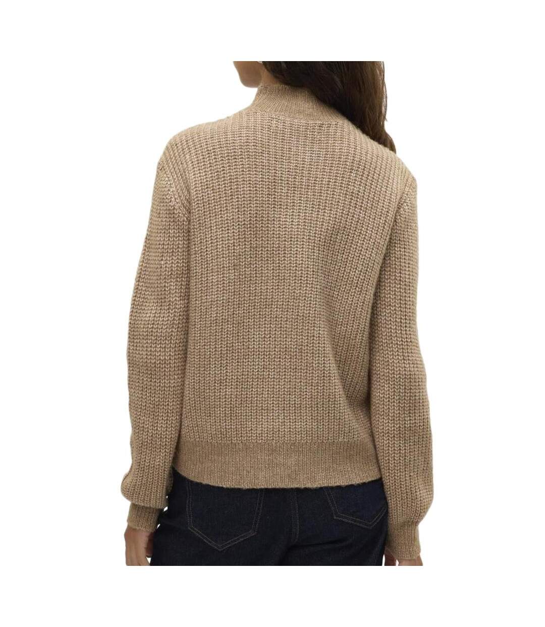 Pull marron femme vero moda universe-2