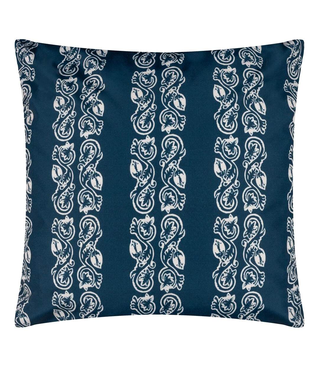 Kalindi stripe outdoor cushion cover 55cm x 55cm navy Paoletti