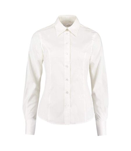 Chemisier À Manches Longues Femme Blanc Kustom Kit