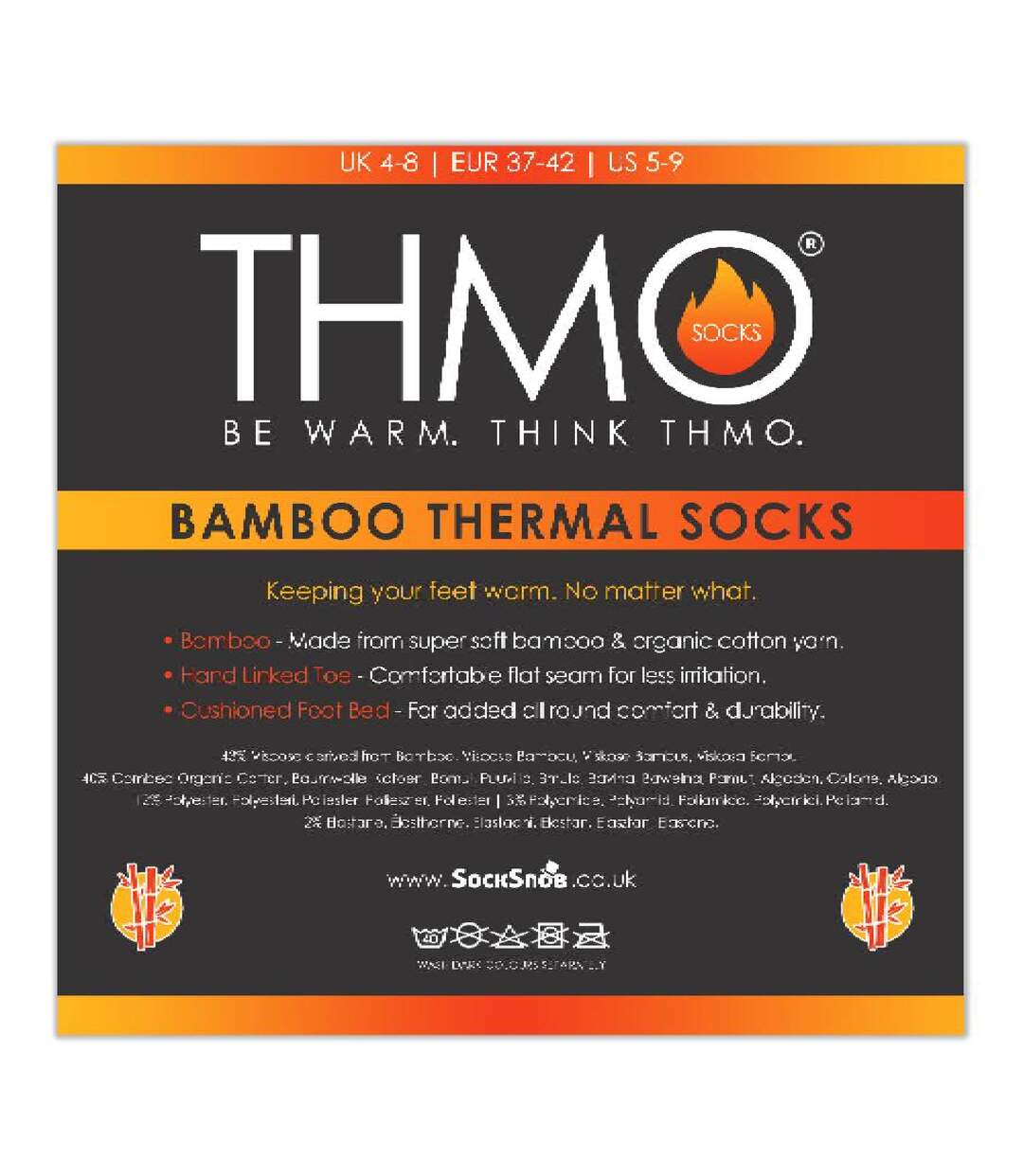 3 Pack Unisex Bamboo Thermal Socks for Winter-2