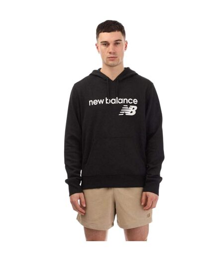 Sweat À Capuche Avec Cordons Homme Noir New Balance
