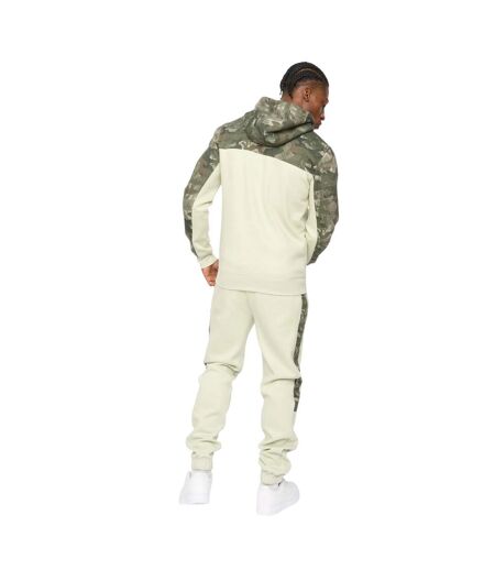 Mens Branton Full Zip Hoodie Light Olive Crosshatch