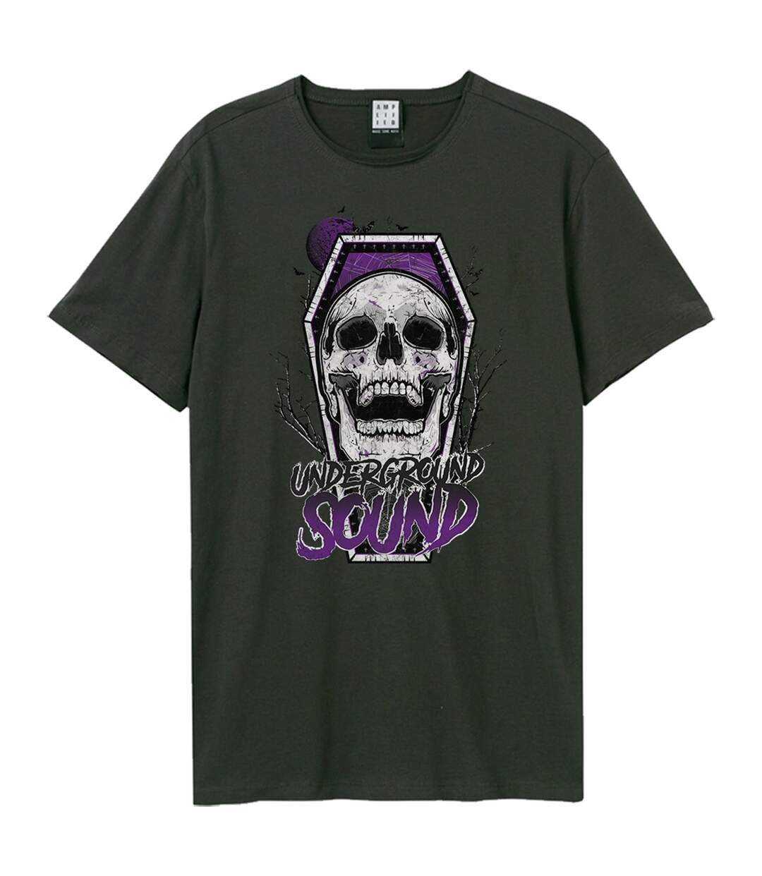 Unisex Adult Underground Sound T-shirt Charcoal Amplified-1