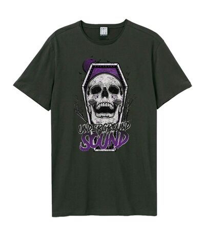 T-shirt underground sound adulte charbon Amplified