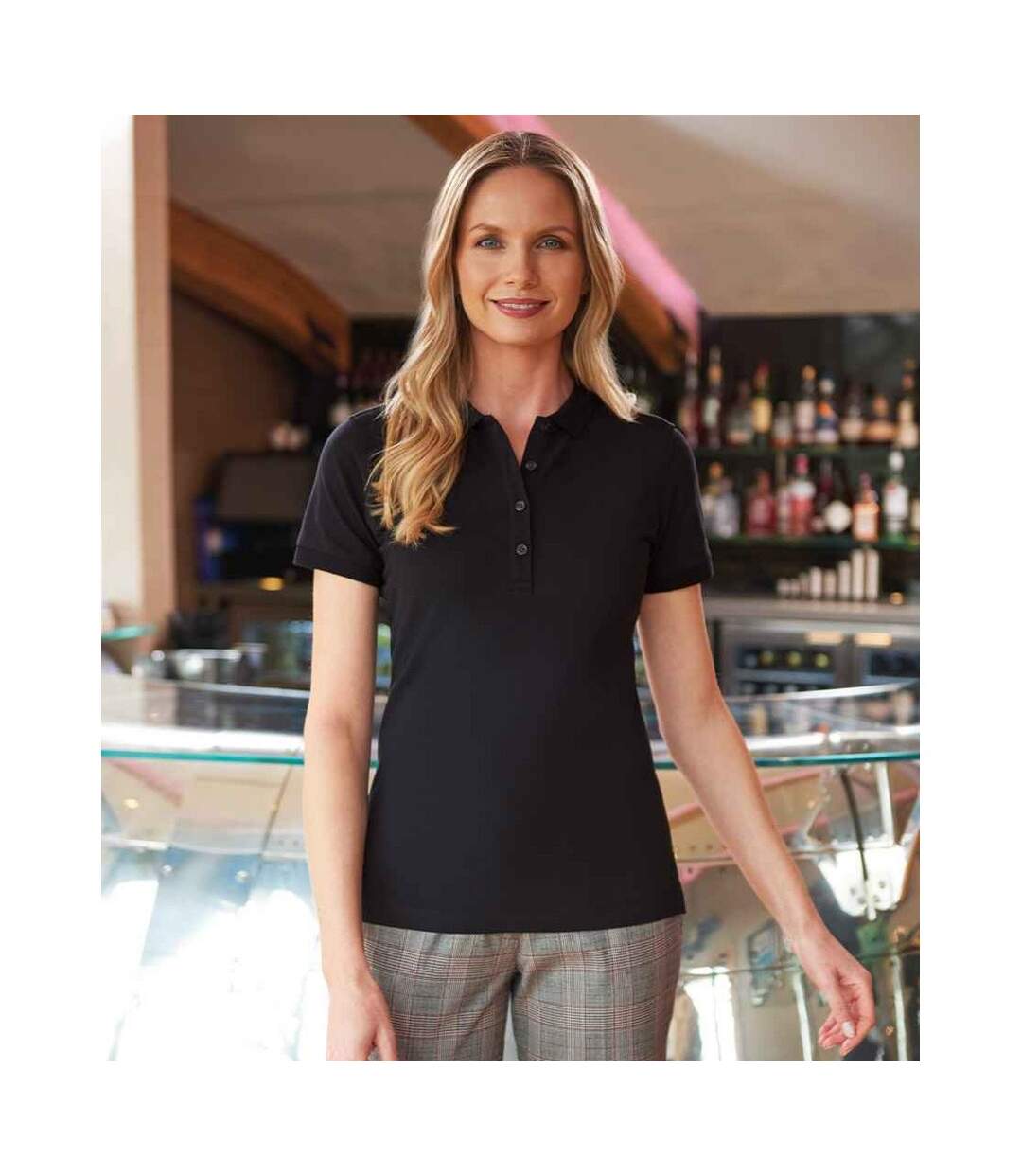 Polo arlington femme noir Brook Taverner