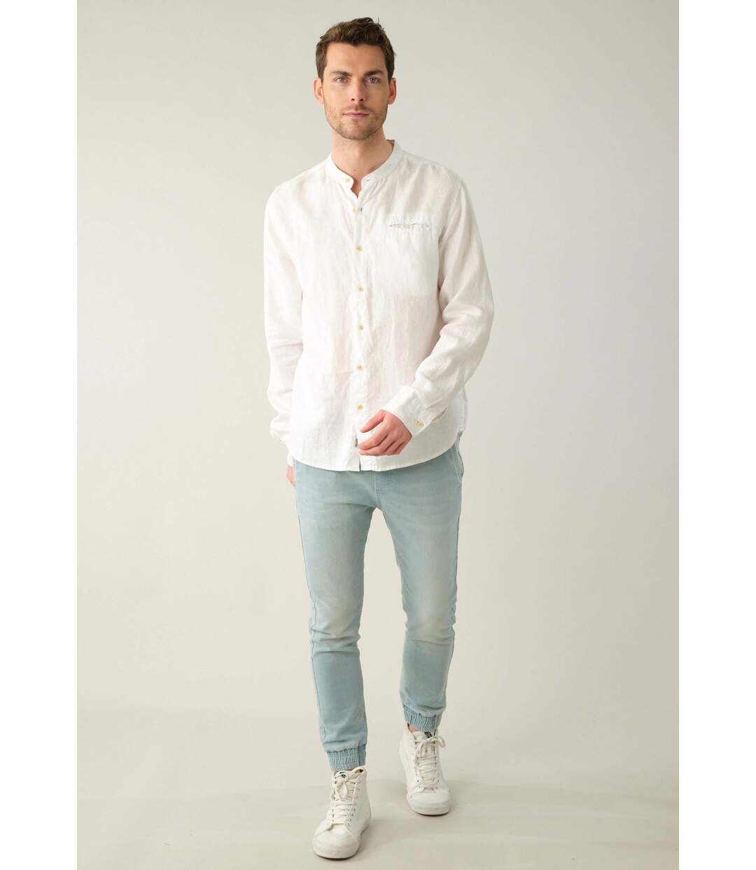 Chemise décontractée en lin pour homme  OASIS-2