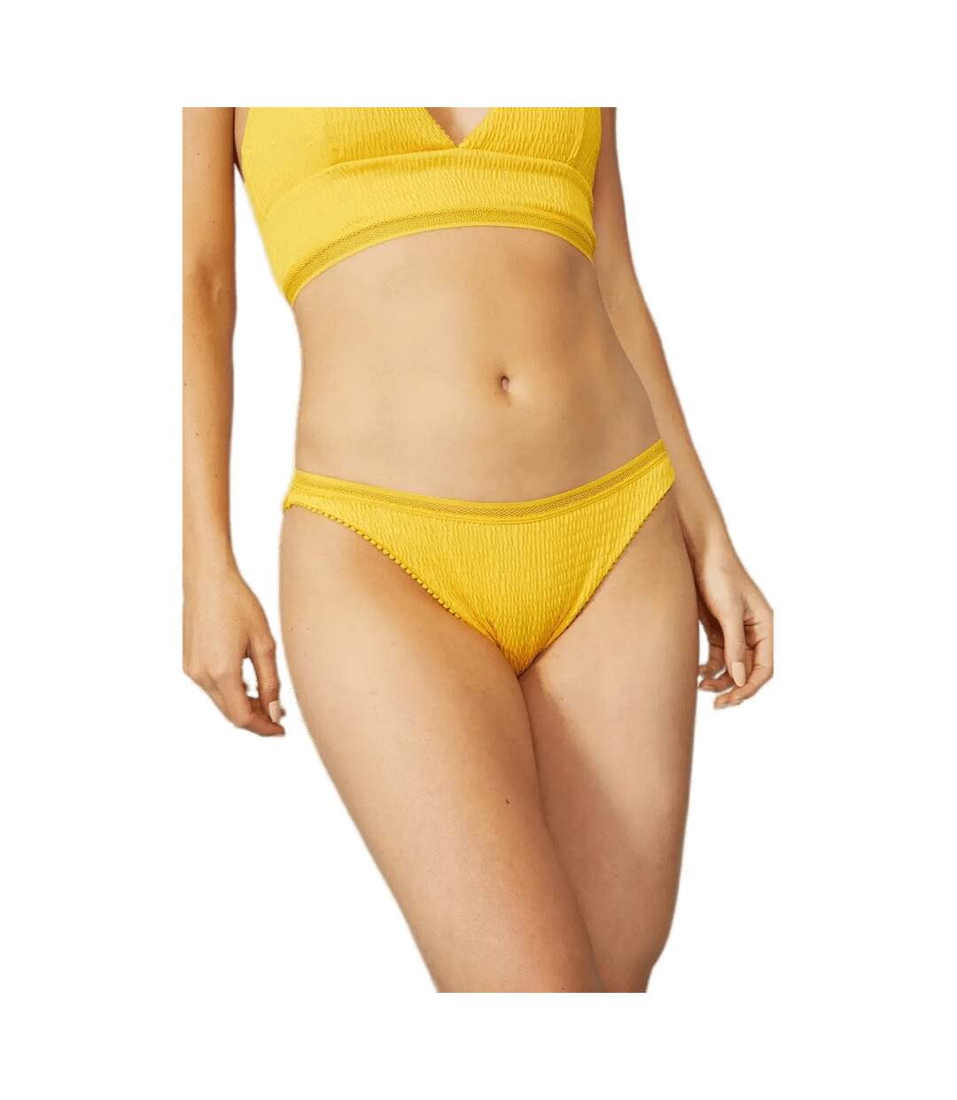 Bas de maillot de bain femme moutarde Mantaray-1