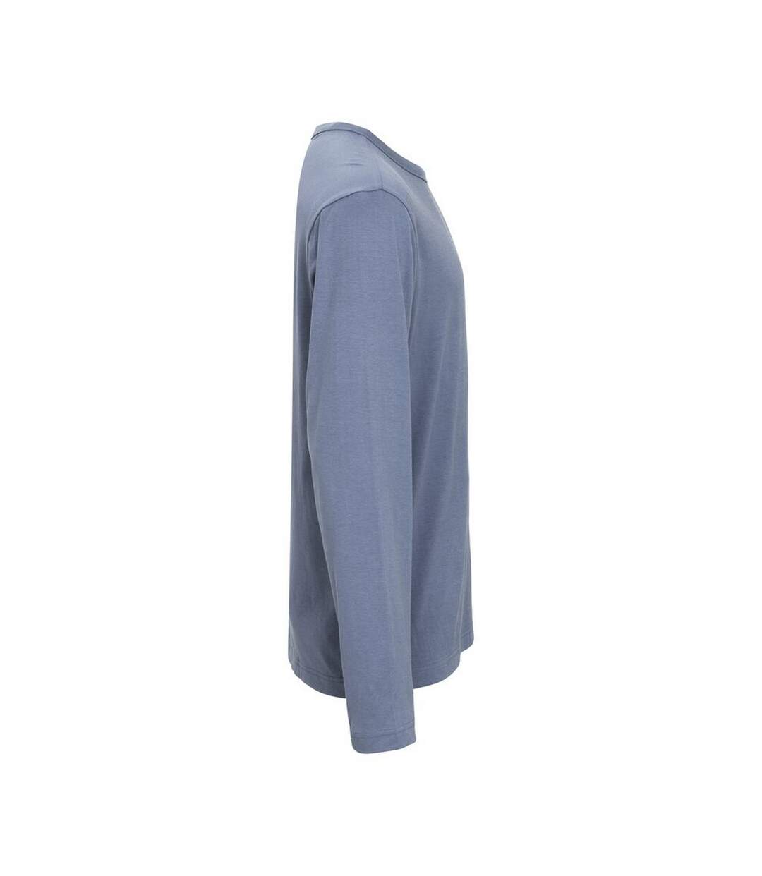 Unisex Adult Relaxed Fit Long-sleeved T-shirt Dusty Blue Cottover-4