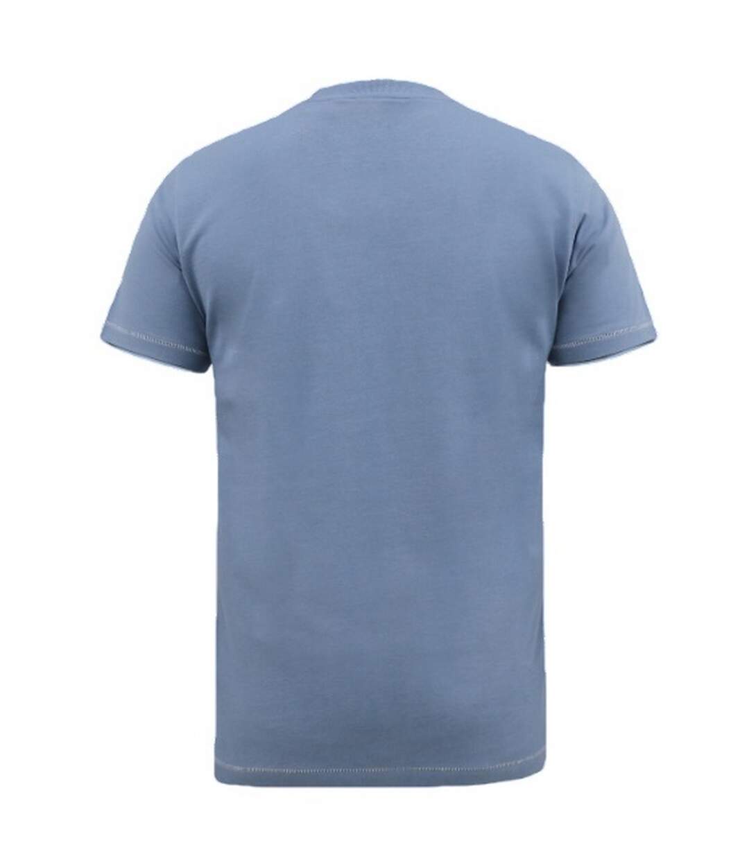 T-shirt norfolk homme bleu denim chiné Duke Duke