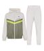 Ensemble De Survêtement Motif/style Blocs De Couleurs Homme Blanc Vert Kaki Lacoste-2