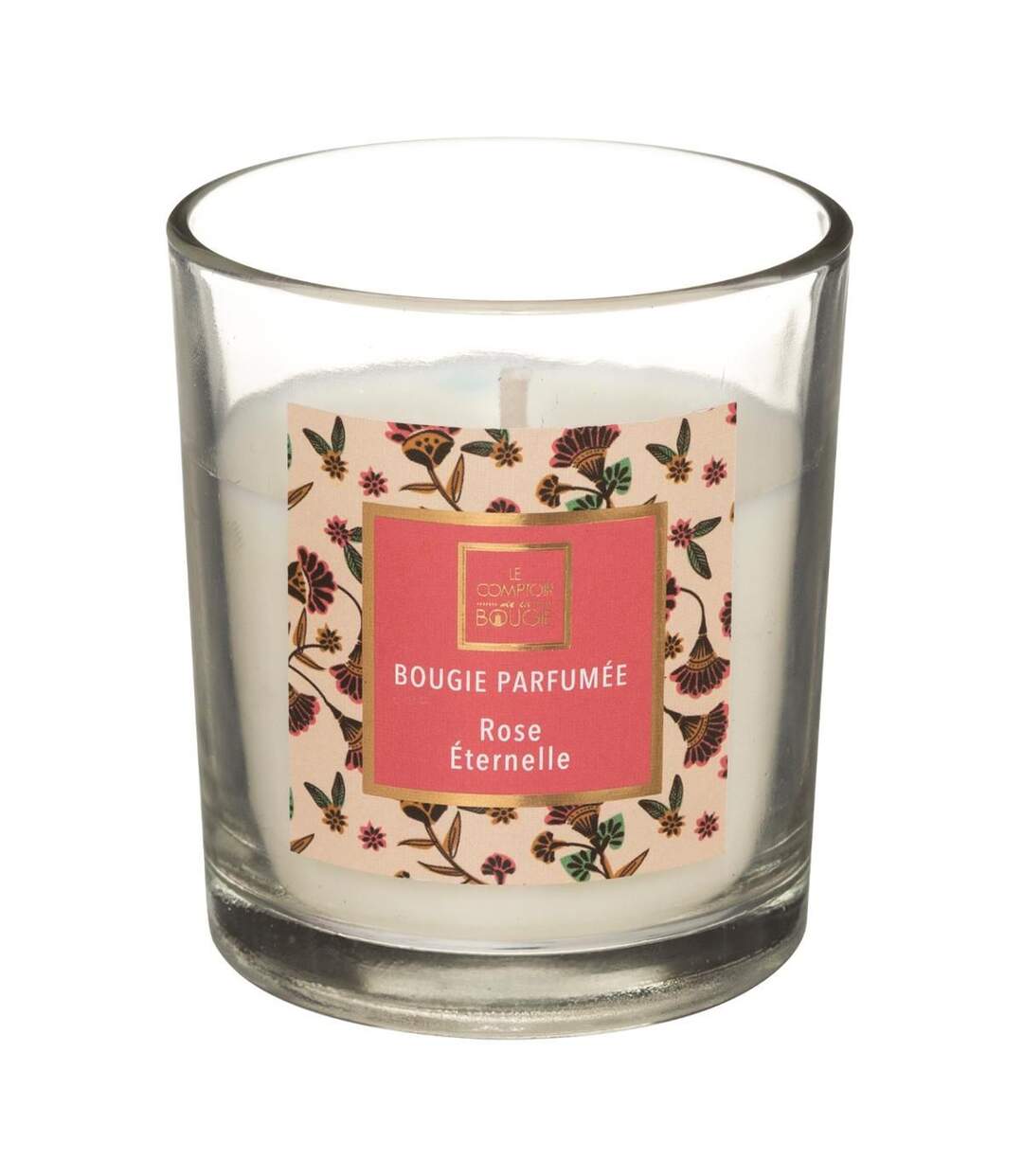 Bougie Parfumée en Verre Neda 8cm Rose Éternelle-1
