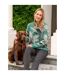Womens/ladies Abstract Wool Blend Jumper Green WoolOvers-2