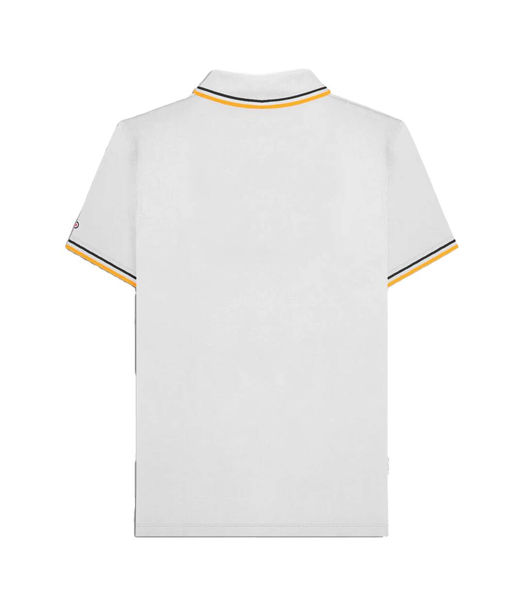 Mens Ss25 Twin Tip Polo Shirt White Black Lambretta-3