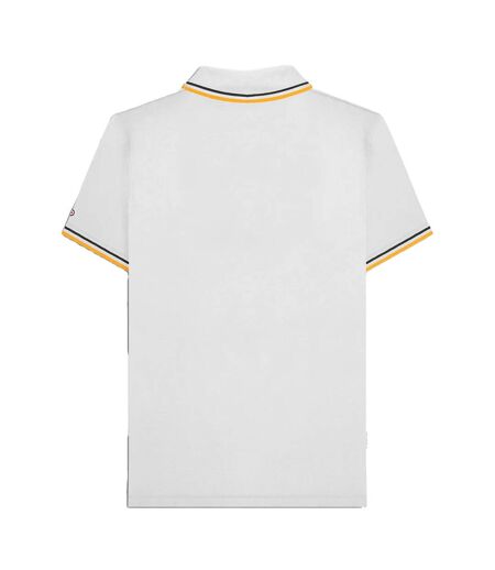 Mens Ss25 Twin Tip Polo Shirt White Black Lambretta