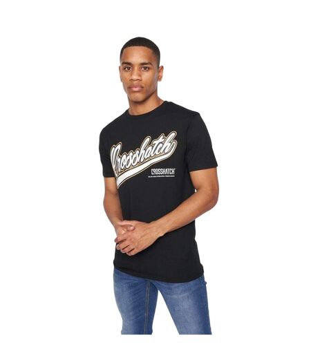 T-shirt cronstand homme noir Crosshatch