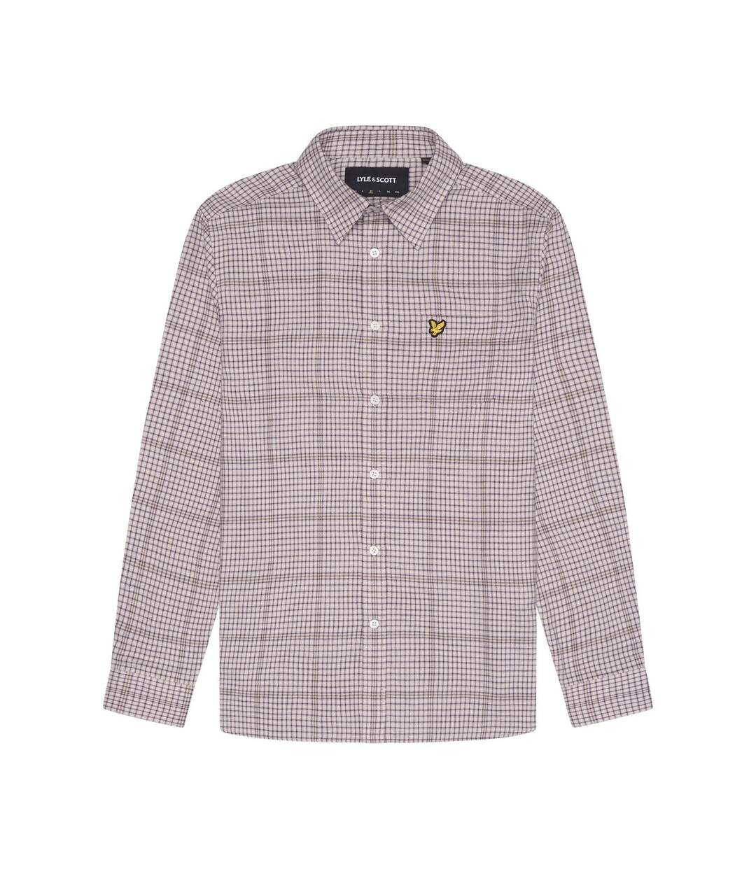 Mens checked houndstooth shirt canvas Lyle & Scott