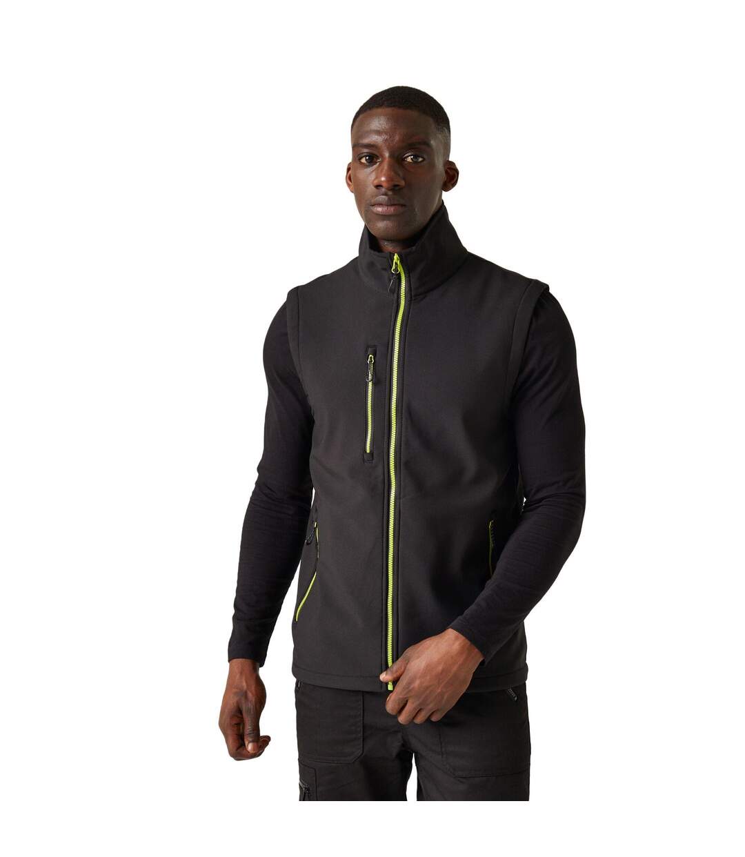 Veste Sans Manches Navigate Homme Noir Vert Citron Regatta-1