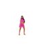 Womens/ladies Checkerboard Knitted Sleeveless Crop Top Pink Missy Empire-1