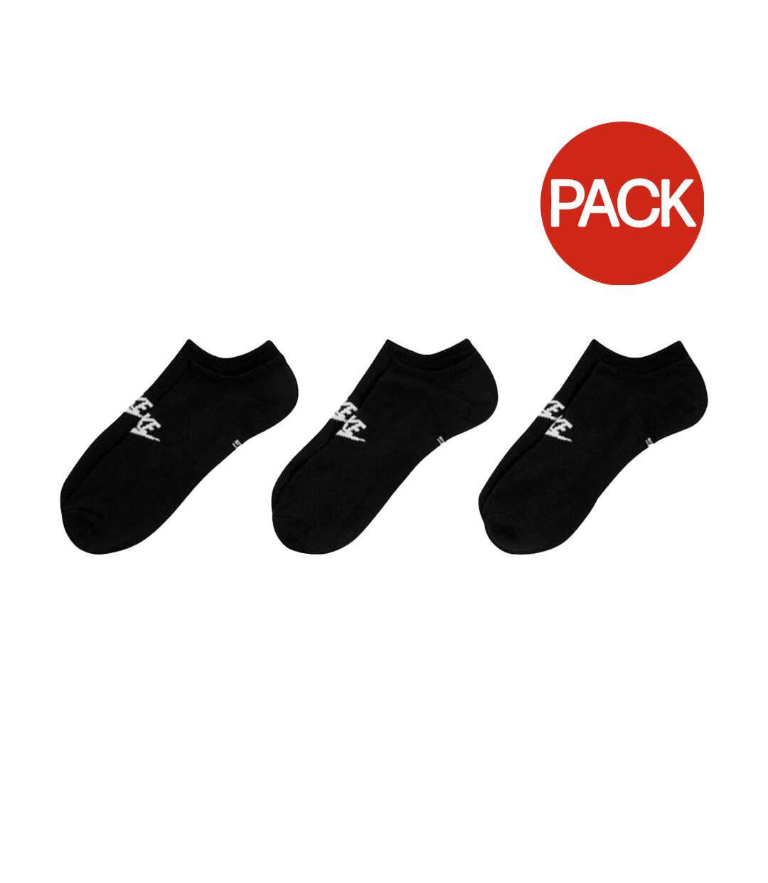 Lot De 3  Socquettes Discrètes Sportswear Everyday Essential Adulte Noir Nike-1