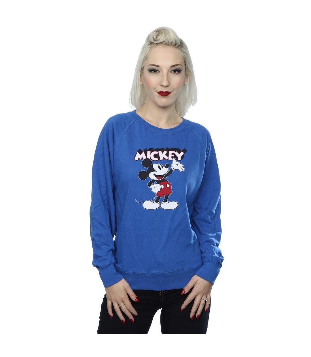 Disney - Sweat MICKEY MOUSE PRESENTS - Femme (Bleu royal) - UTBI8952-1