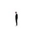 Mens Slim Long-sleeved Polo Shirt Black SikSilk-1