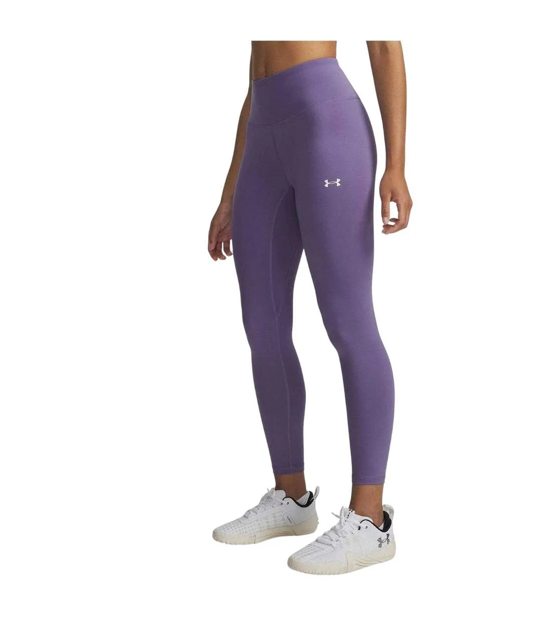 Womens/ladies Motion Leggings Purple White Under Armour-2