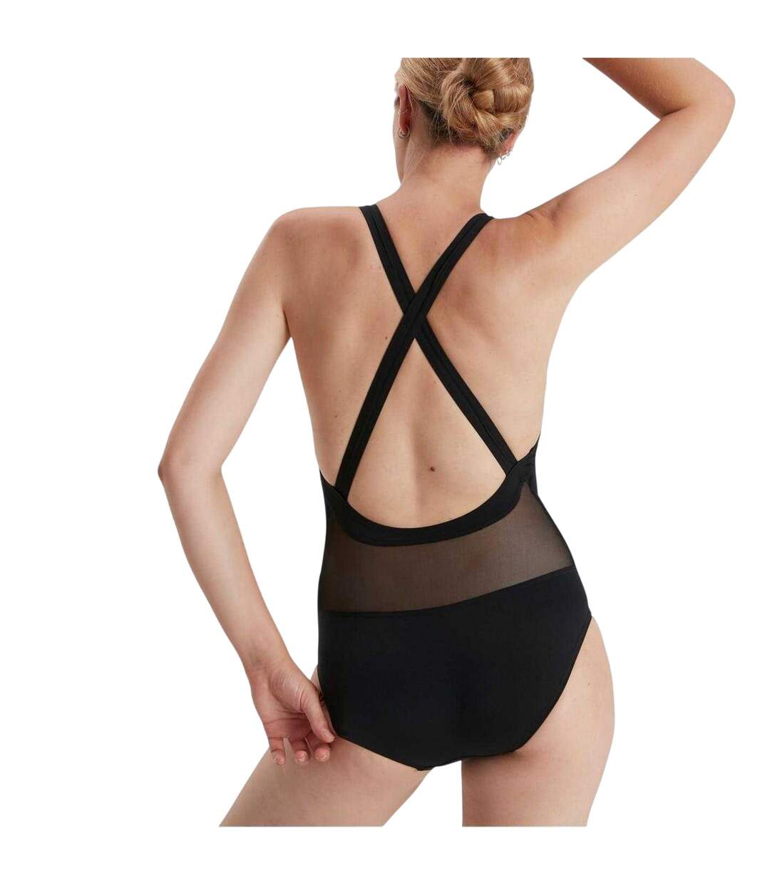 Womens/ladies Eco One Piece Swimsuit Black Speedo-4
