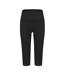 Womens/ladies Polyester Blend Capri Black Slazenger-1