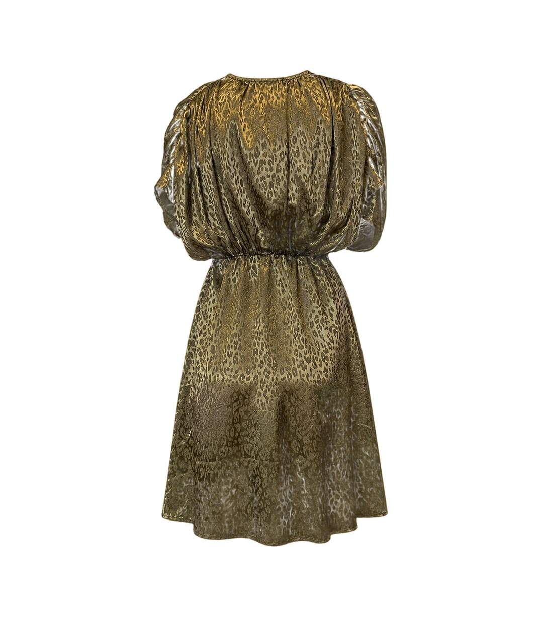 Robe Courte Manches Chauve-souris Motif/style Imprimé Animal Femme Kaki AX Paris-2