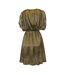 Robe Courte Manches Chauve-souris Motif/style Imprimé Animal Femme Kaki AX Paris-2