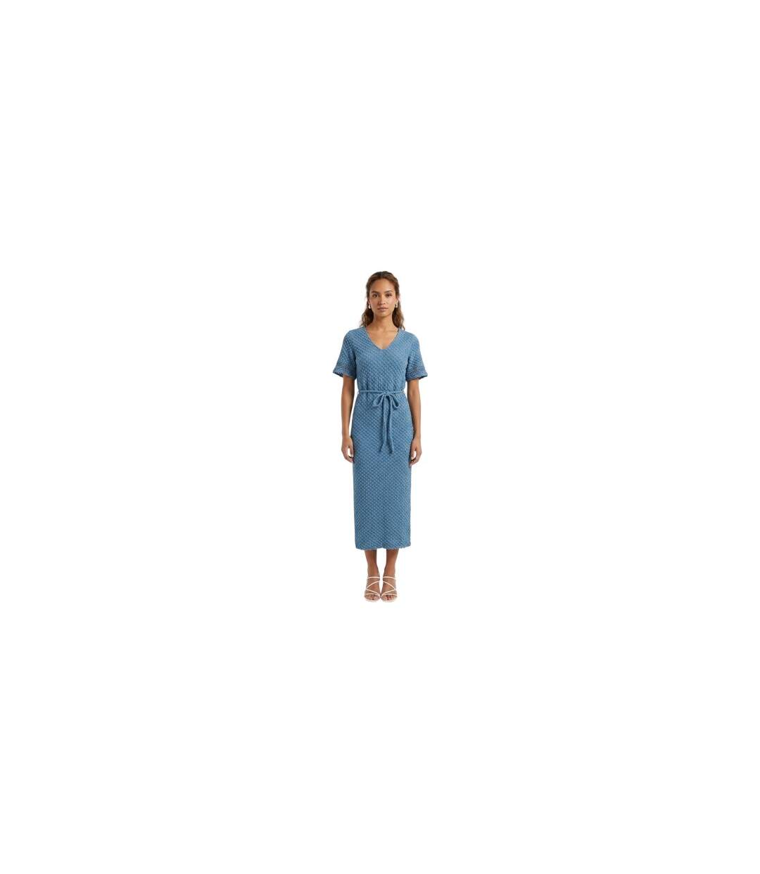 Robe Mi-longue Motif/style Bulles Femme Bleu Gris Vero Moda-1