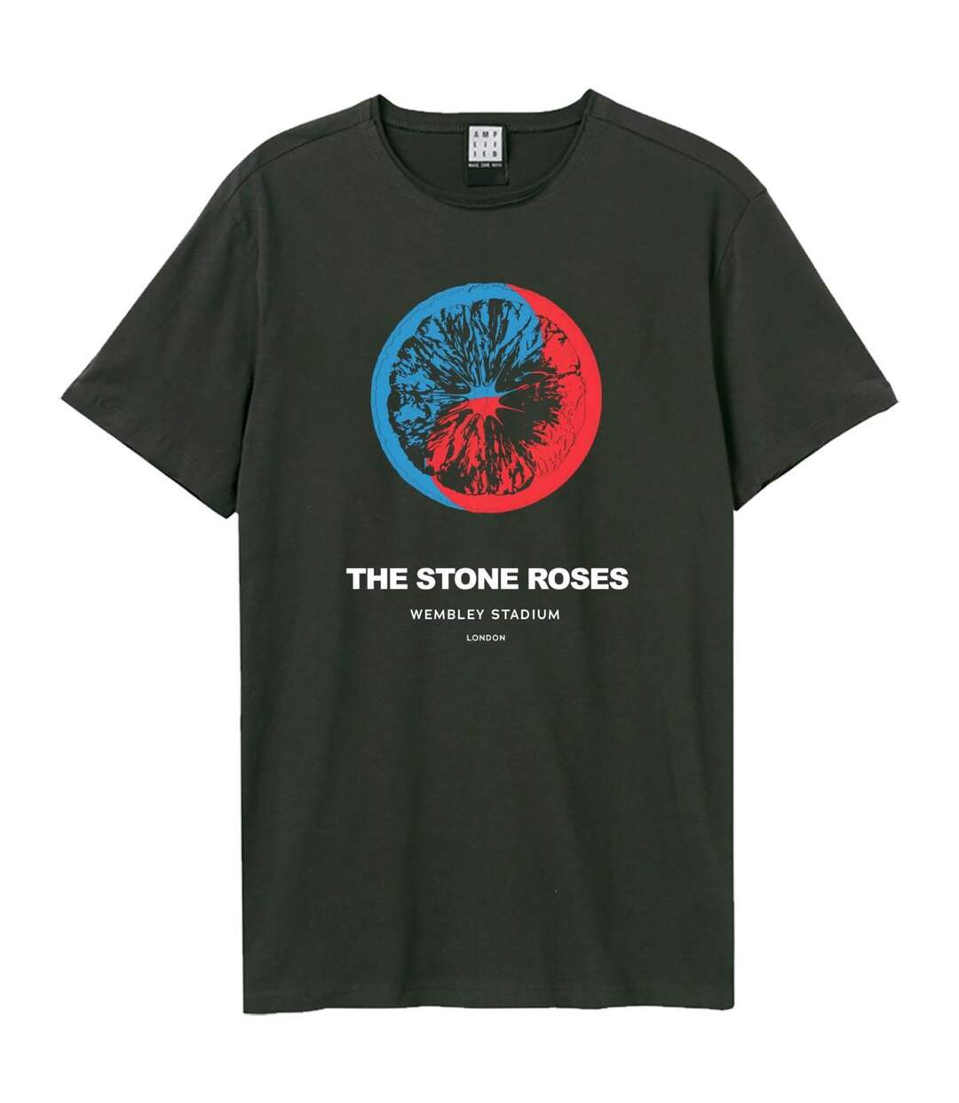 Unisex Adult Wembley The Stone Roses T-shirt Charcoal Amplified-1