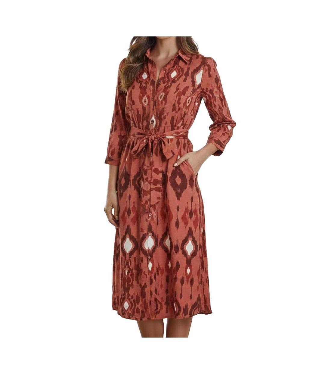 Robe rose femme vero moda mille 3/4-1