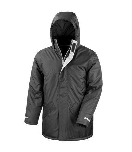 Result Mens Core Winter Parka Waterproof Windproof Jacket (Black) - UTBC901
