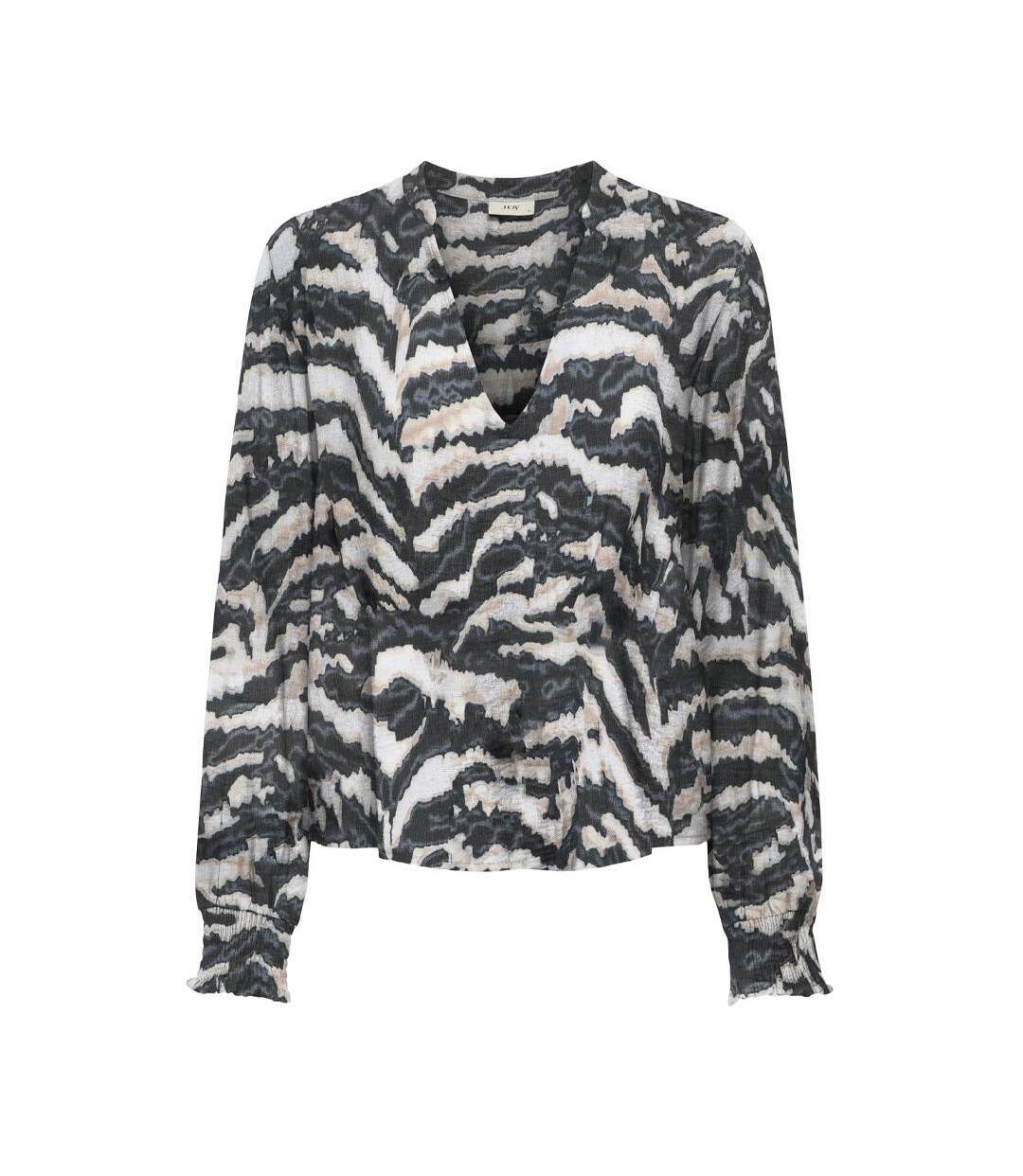 Blouse noir/beige femme jdy pepper - l-1