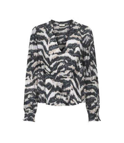 Blouse noir/beige femme jdy pepper - l