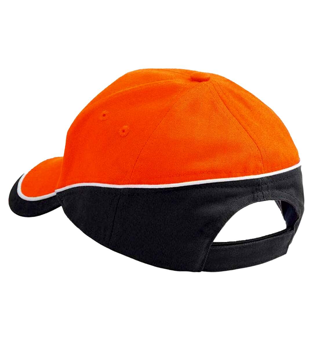 Casquette de baseball unisexe orange/noir/blanc Beechfield