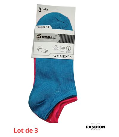 Chaussettes Fashion Pour Femmes fantaisies - Lots de 3 Coloris suivant arrivage