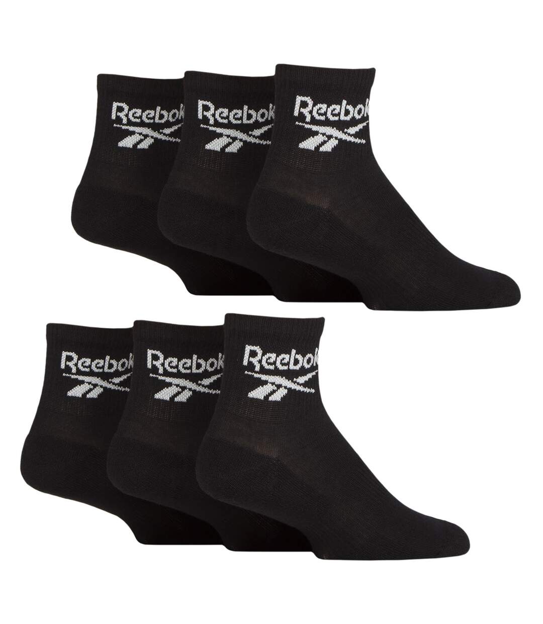 Reebok - 6 paires de chaussettes de sport basses en coton doux hommes femmes-1
