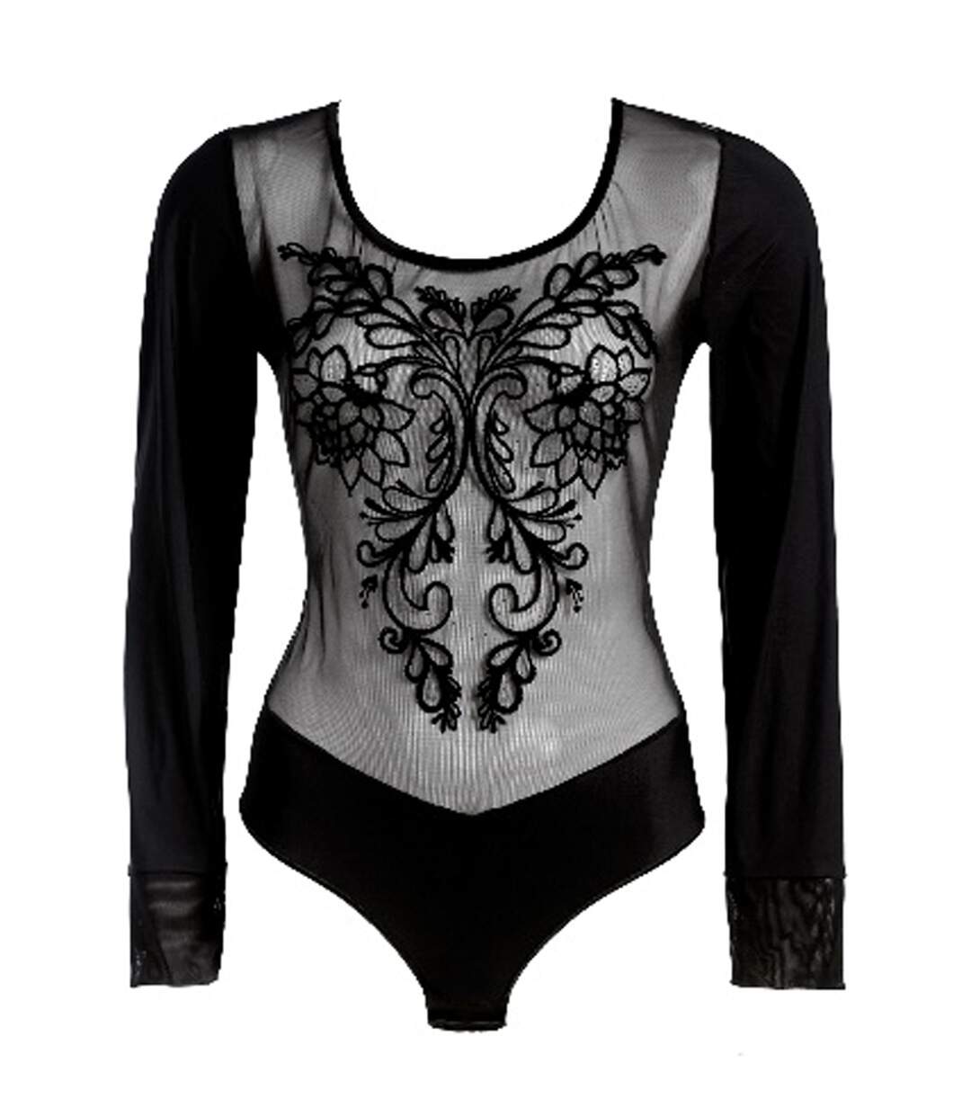 Body manches longues Grace noir Luna Splendida-5