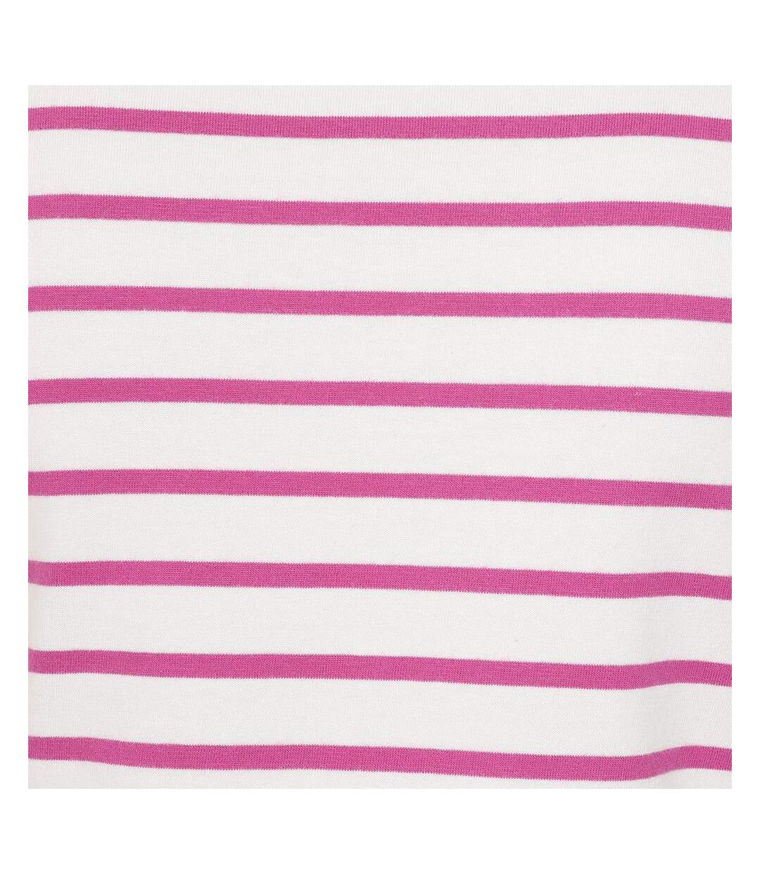 Womens/ladies Breton Top Raspberry Lazy Jacks-4