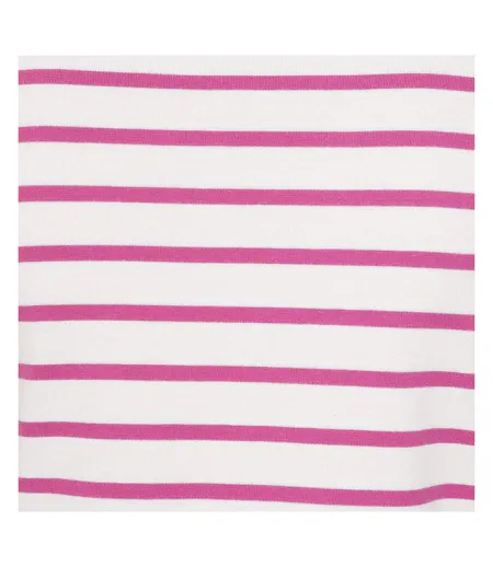 Womens/ladies Breton Top Raspberry Lazy Jacks
