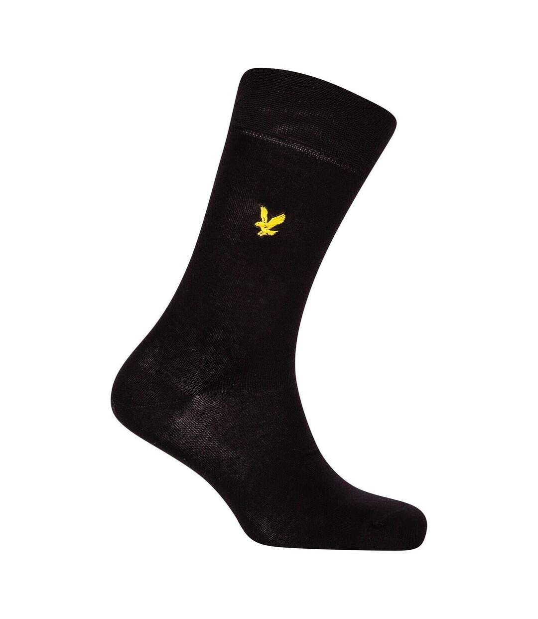 Pack Of 5  Mens Liam Crew Socks  Black Lyle & Scott-2