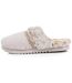 Isotoner Chaussons Mules femme ultra confortables, en maille bouclette, semelle crantée-3