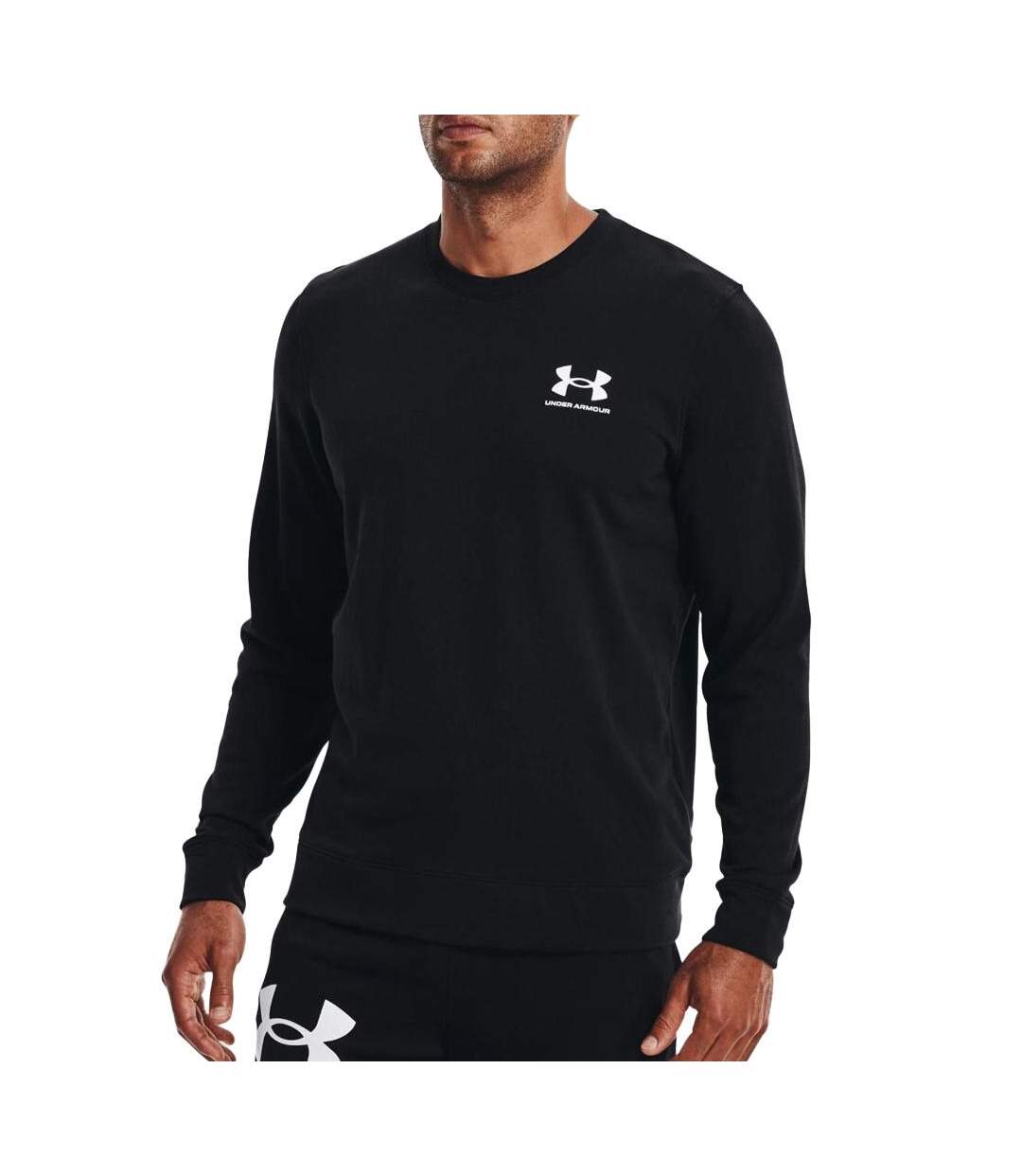 Sweat noir homme under armour rival terry - l-1