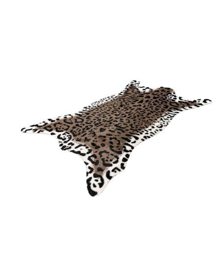 Tapis Imitation Peau de Léopard Desert 160x230cm Marron & Blanc
